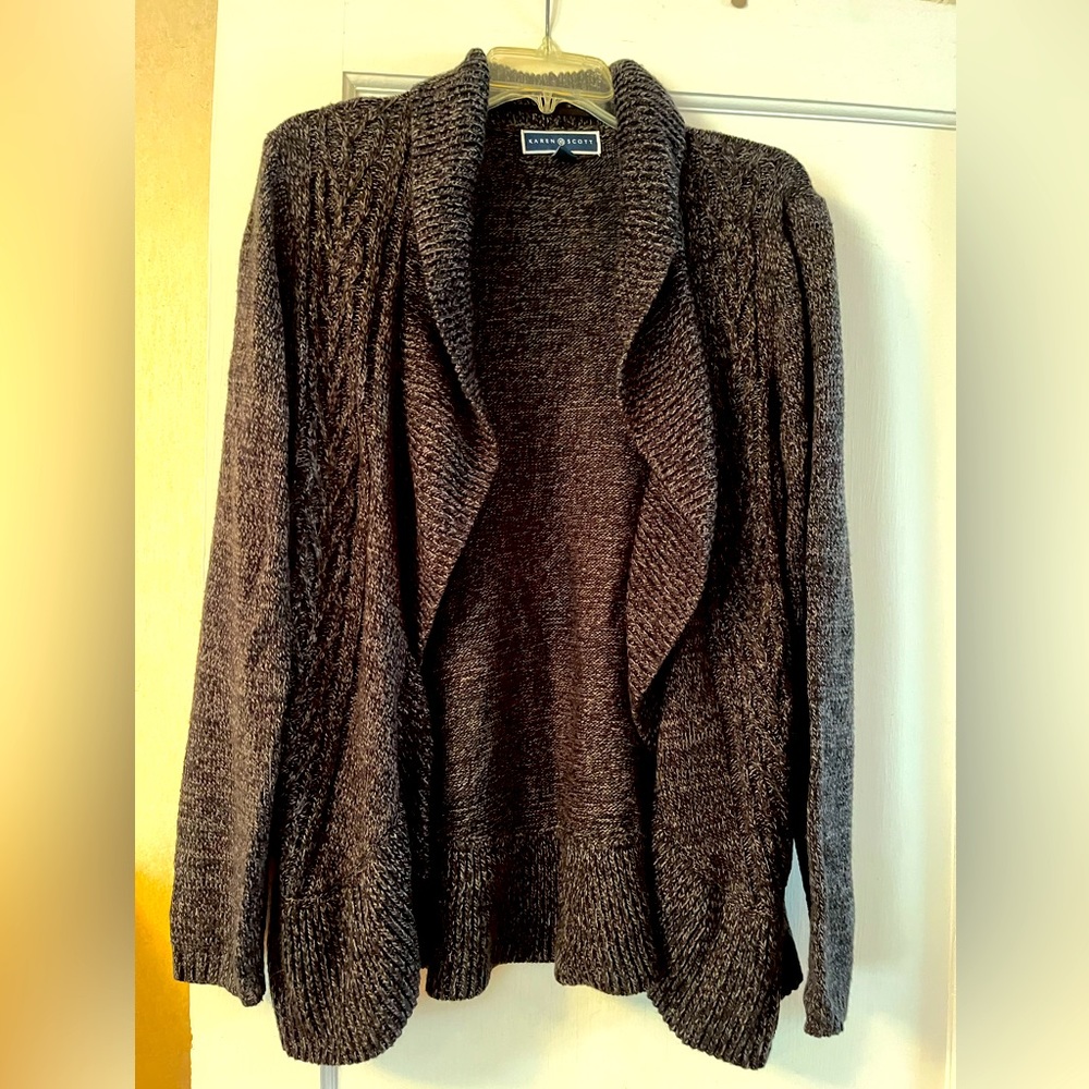 Women’s Karen Scott Cardigan -Black Size XL